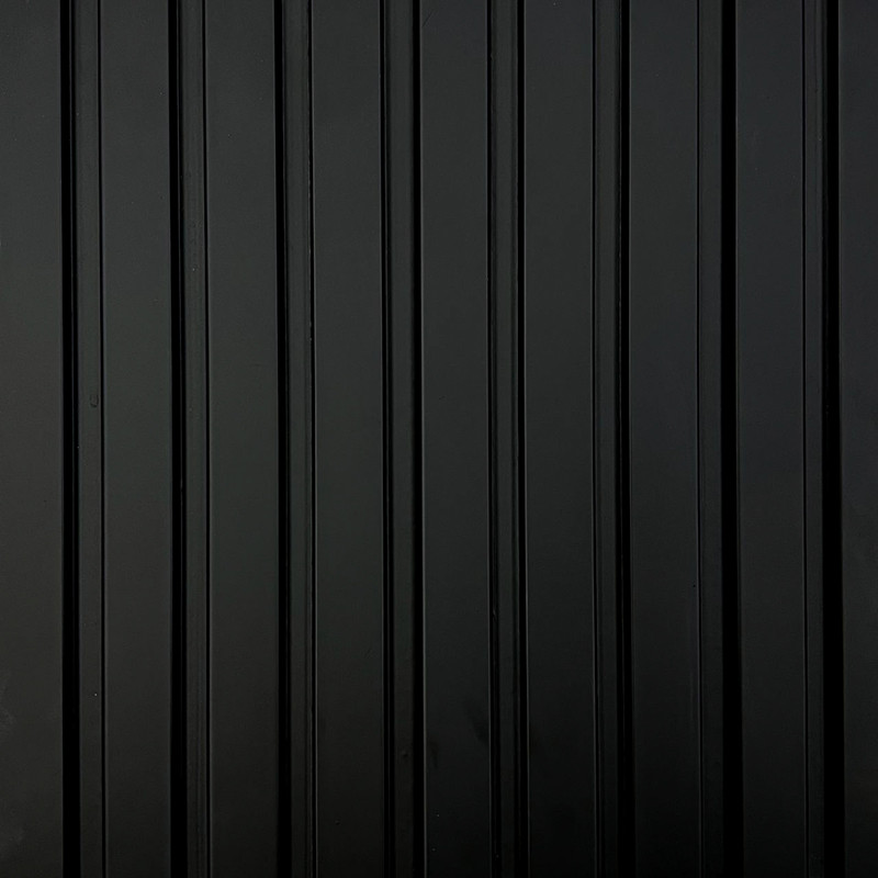 Панель рейкова (декор на стіну) Чорний шовк (матова), PR03771, 2800 мм *121,5 мм (0,34 кв. м)