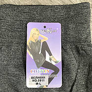 Лосини жіночі безшовні бавовна зі змійкою Kenalin, сірі, розмір XL-2XL, 0911, фото 3