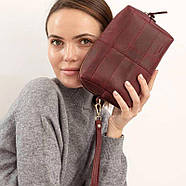 Шкіряна косметичка-несесер 3.1 (бордова) шкіра Crazy Horse, фото 5