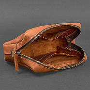 Шкіряна косметичка-несесер 3.1 (світло-коричнева) шкіра Crazy Horse, фото 2