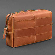 Шкіряна косметичка-несесер 3.1 (світло-коричнева) шкіра Crazy Horse, фото 3
