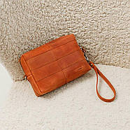 Шкіряна косметичка-несесер 3.1 (світло-коричнева) шкіра Crazy Horse, фото 4