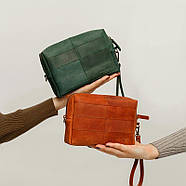 Шкіряна косметичка-несесер 3.1 (світло-коричнева) шкіра Crazy Horse, фото 5