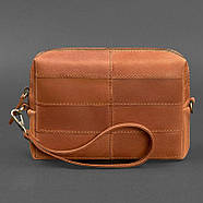 Шкіряна косметичка-несесер 3.1 (світло-коричнева) шкіра Crazy Horse, фото 6