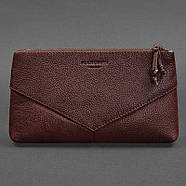 Жіноча косметичка з натуральної шкіри (бордова), фото 3