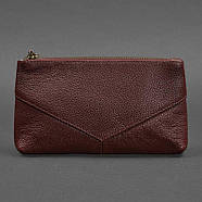 Жіноча косметичка з натуральної шкіри (бордова), фото 5
