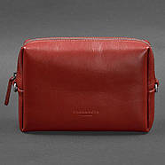 Шкіряна косметичка-несесер 3.0 (червона) шкіра Krast, фото 2