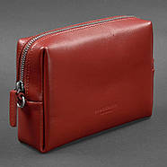 Шкіряна косметичка-несесер 3.0 (червона) шкіра Krast, фото 4