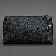 Жіноча косметичка з натуральної шкіри (темно-синя), фото 3