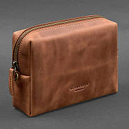 Шкіряна косметичка-несесер 3.0 (світло-коричнева) шкіра Crazy Horse, фото 2