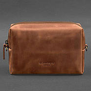 Шкіряна косметичка-несесер 3.0 (світло-коричнева) шкіра Crazy Horse, фото 3