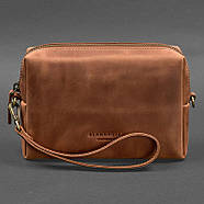 Шкіряна косметичка-несесер 3.0 (світло-коричнева) шкіра Crazy Horse, фото 4