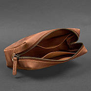 Шкіряна косметичка-несесер 3.0 (світло-коричнева) шкіра Crazy Horse, фото 5