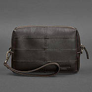 Шкіряна косметичка-несесер 3.1 (темно-коричнева) шкіра Krast, фото 3