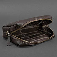 Шкіряна косметичка-несесер 3.1 (темно-коричнева) шкіра Krast, фото 4