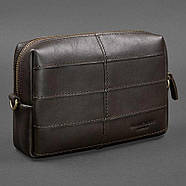 Шкіряна косметичка-несесер 3.1 (темно-коричнева) шкіра Krast, фото 5