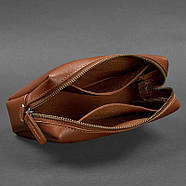 Шкіряна сумочка-несесер 3.0 (світло-коричнева) шкіра Krast, фото 3