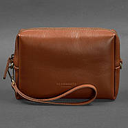Шкіряна сумочка-несесер 3.0 (світло-коричнева) шкіра Krast, фото 5