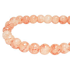 Намистини 4 мм Нитка 80 см Коралового Кольору під Камінь, тон 163, Фурнітура для Біжутерії, Прикрас, Рожеві