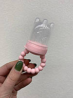 Ниблер детский силиконовый для прикорма розовый