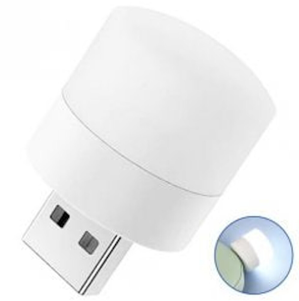 Світлодіодна лампа USB LED Lamp 5V 1W 6000K біла / Портативний міні світильник з USB / USB нічник, фото 1