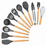 Кухонний набір з 12 предметів ZP-053 Чорний, фото 4