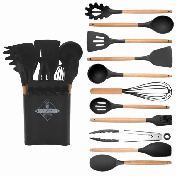 Кухонний набір з 12 предметів ZP-053 Чорний, фото 1
