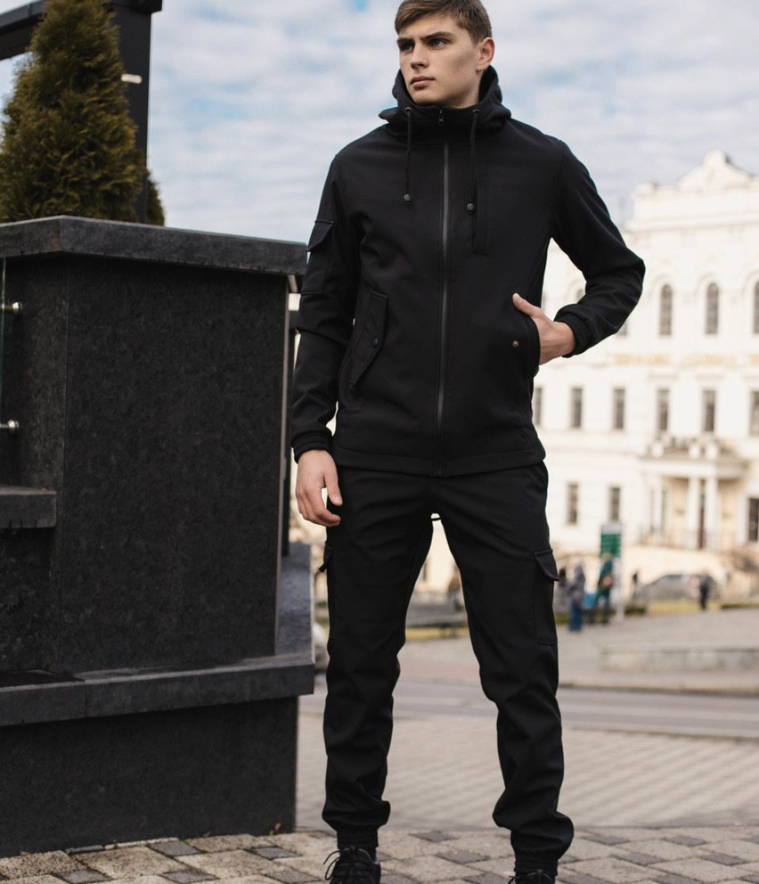 Спортивний костюм чоловічий теплий Softshell Intruder осінь-зима демісезонний тактичний. Комплект чоловічий софт, фото 1