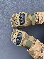 Перчатки тактические полнопалые SKINARMOR, с зах. тыльной части в цветах черный, оливковый, койот