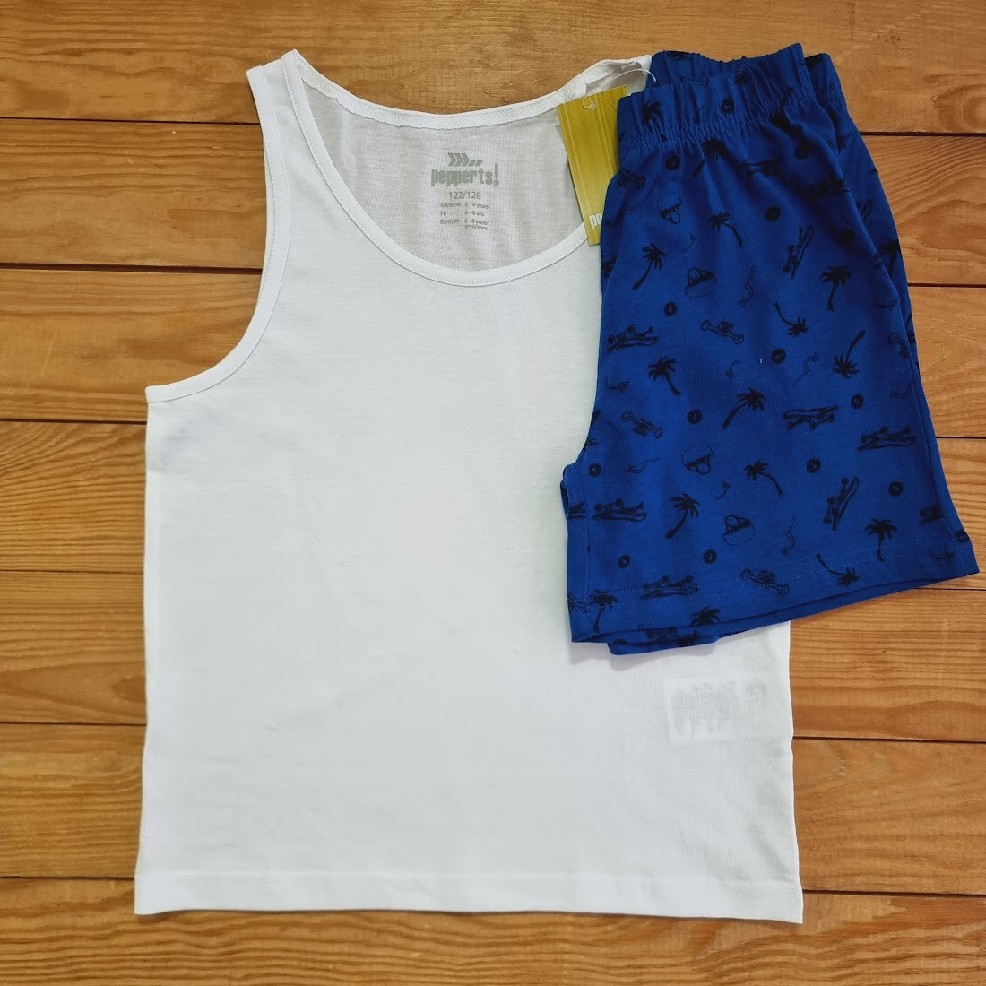 Піжама для хлопчика, зріст 134-140, колір білий, синій