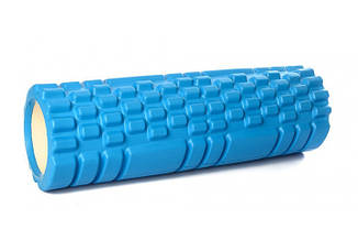 Масажний ролер EasyFit Grid Roller Mini 30 см синій