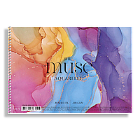Альбом для малювання (акварель) MUSE (А4, 20 ар, 220 г/м2, на спіралі, легкозерниста ф., колір обкл. пурпуровий)