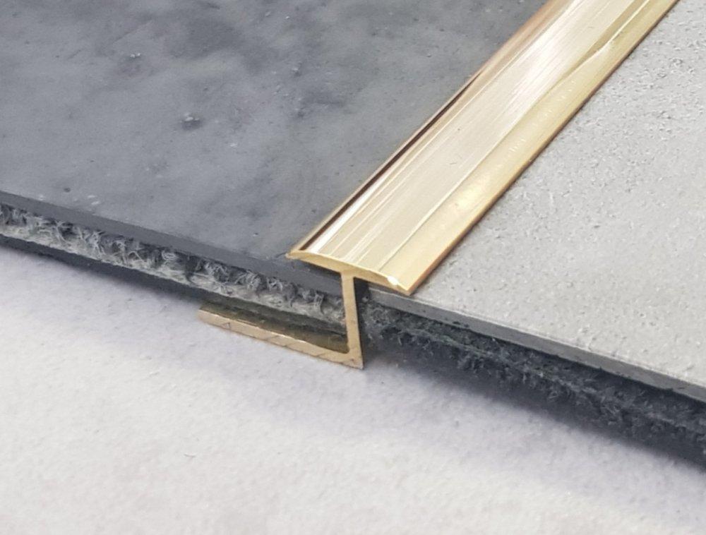 Латунный Гибкий Т Образный для Плитки 14мм Профиль Z10 Стыковочный 2.5 ...