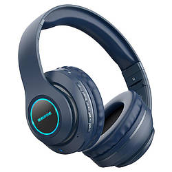 Бездротові накладні навушники Bluetooth з мікрофоном + AUX BOROFONE BO17 Синій