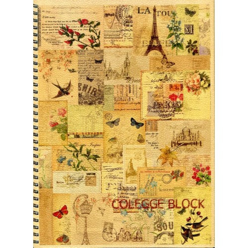 Зошит для записів KRAFT, А4, 80арк, клітинка, тверда обкладинка з крафт-картону