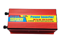 Преобразователь тока Power Inverter 1500W AC/DC Автомобильный инвертор 1000W с 12 в 220