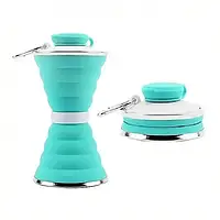 Силиконовая, Портативная, бутылка Folding travel water cup, 500 мл