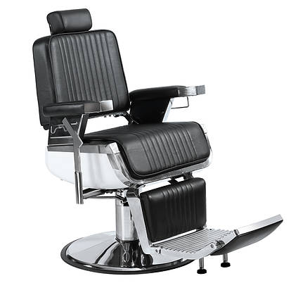 Крісло перукарське для barbershop Елегант Люкс Чорне (FrizelTM), фото 2