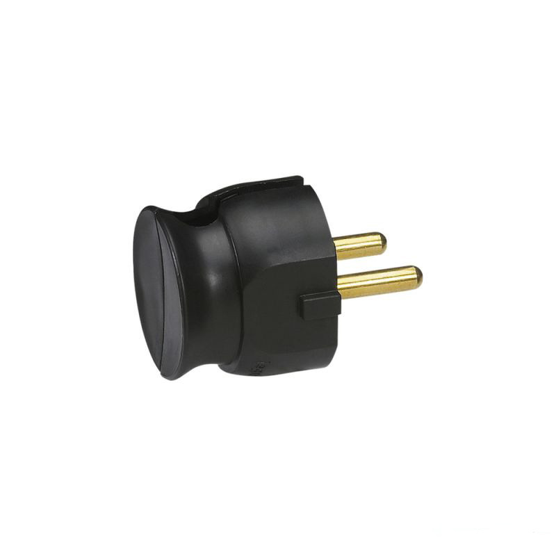 Вилка Legrand без з/к 16 А ультраплоска чорна (50184), фото 1