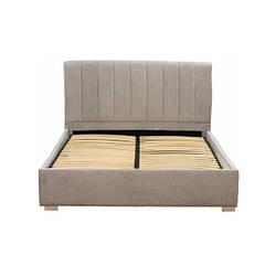Ліжко двоспальне з м'яким наголов'ям База Embawood бежеве 160х200 см