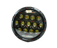 Фара 2101-2121 (круглая 178мм 7") LED 13 шт. с линзами + ДХО 75W