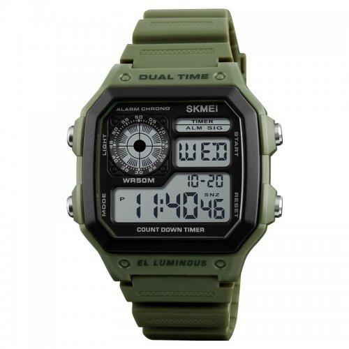 Чоловічий спортивний годинник Skmei 1299AG Army Green