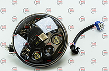 Фара 2101-2121 (кругла 178 мм 7") LED 6 шт. + 3 лінзи + повороти з лінзами