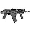 Приклад для АК FAB Defense M4-AKS P, телескоп, складаний, з адаптером, полімер, Чорний, приклад для Сайги, фото 11