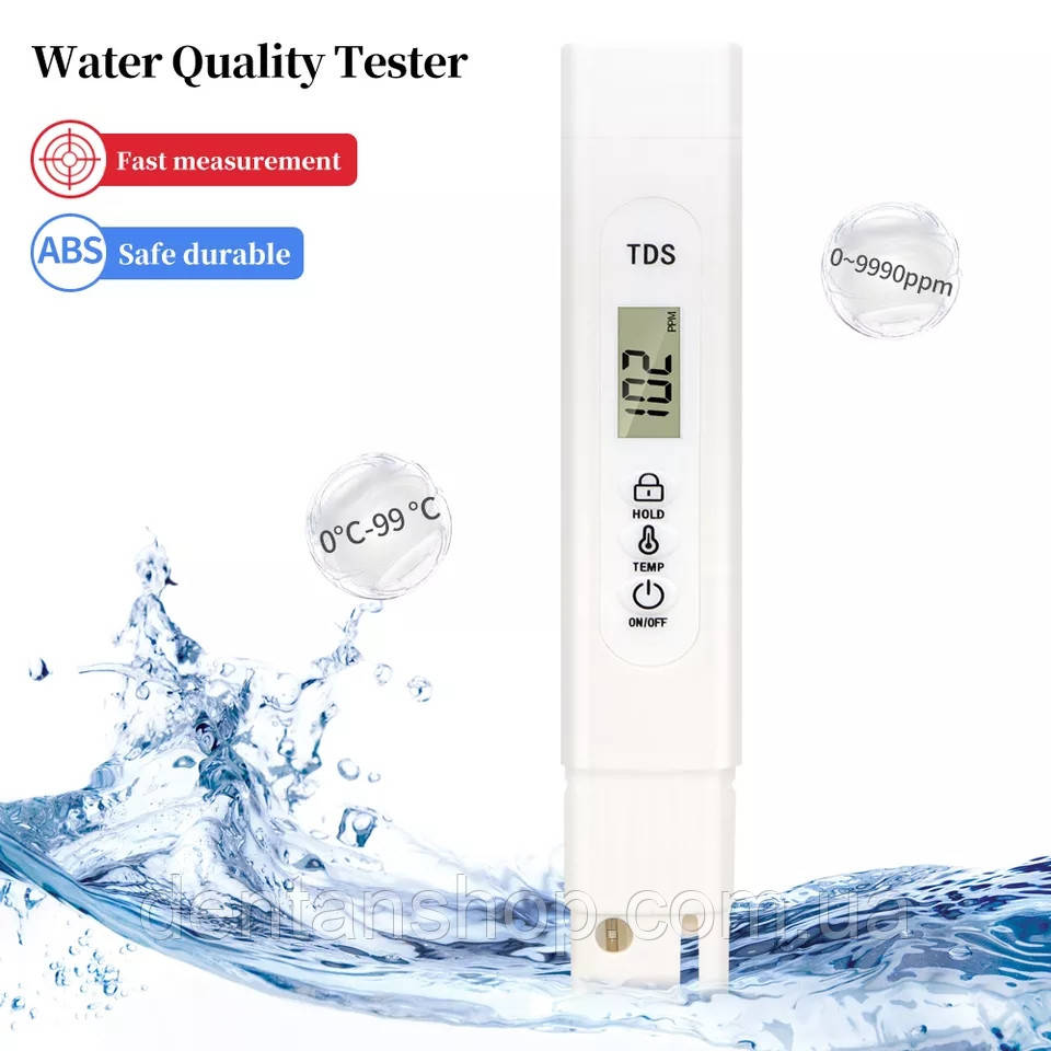 Портативний солемер TDS M-1S (0-9990 ppm), визначник якості води