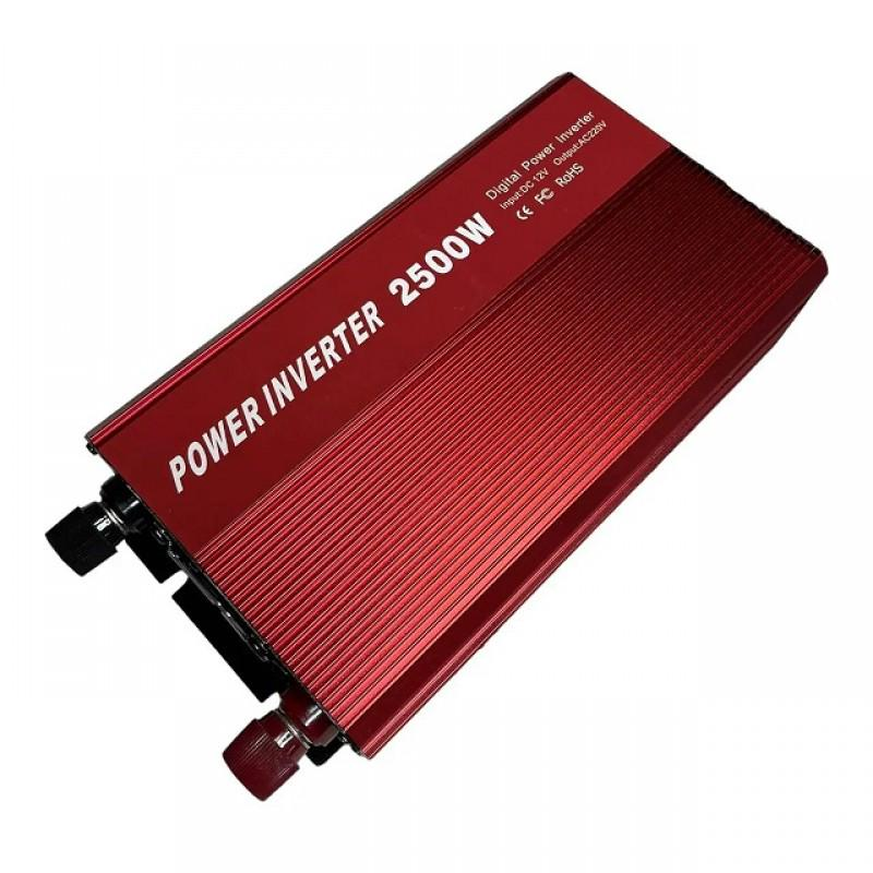 Перетворювач автомобільного струму Power Inverter 12-220 2500W 12V UN-3058, фото 1