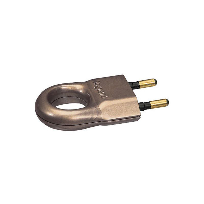 Вилка Legrand без з/к 6А плоска з кільцем бронза (50164), фото 1