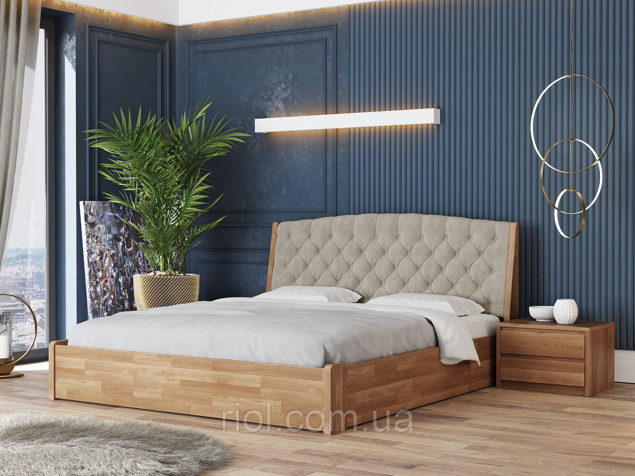 Ліжко Токіо Нове 50 з натурального дерева Бук та підйомним механізмом, фото 1