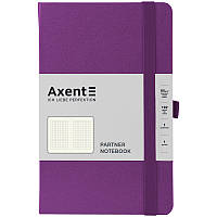 Нотатник Axent Partner 8201-17-A, 125*195 мм, 96 аркушів, клітинка, пурпурний