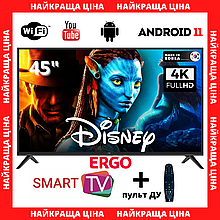 ТВ СМАРТ телевізор Ergo 45" Smart-TV/Full HD/DVB-T2/USB (1920×1080) Android 11 + ТВ пульт